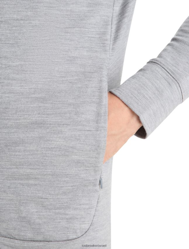 הַלבָּשָׁה Icebreaker קפוצ'ון מרינו quantum iii עם שרוולים ארוכים מטרו אברש/שחור גברים 42N8VN205