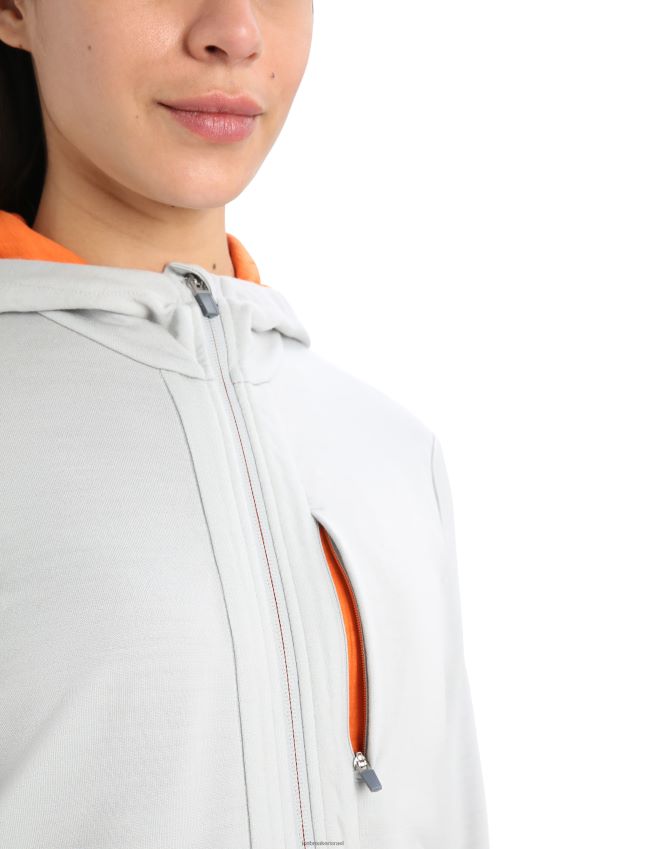 הַלבָּשָׁה Icebreaker קפוצ'ון מרינו quantum iii עם שרוולים ארוכים אתר/פלאש נשים 42N8VN897