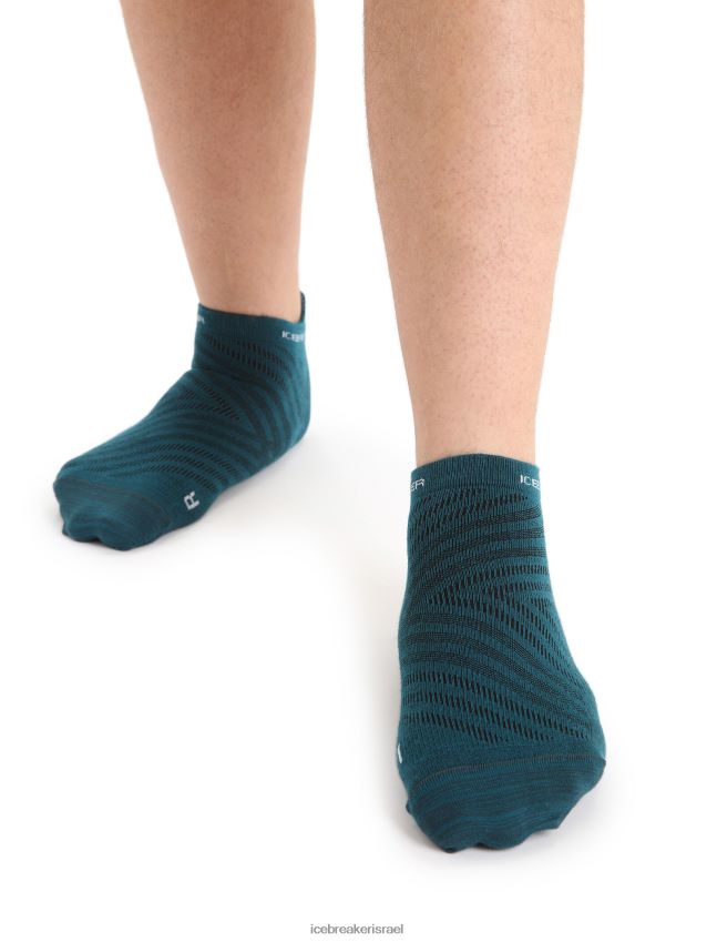 אביזרים Icebreaker מרינו run+ גרבי מיקרו קלות במיוחד תהילה ירוקה/שלג גברים 42N8VN265