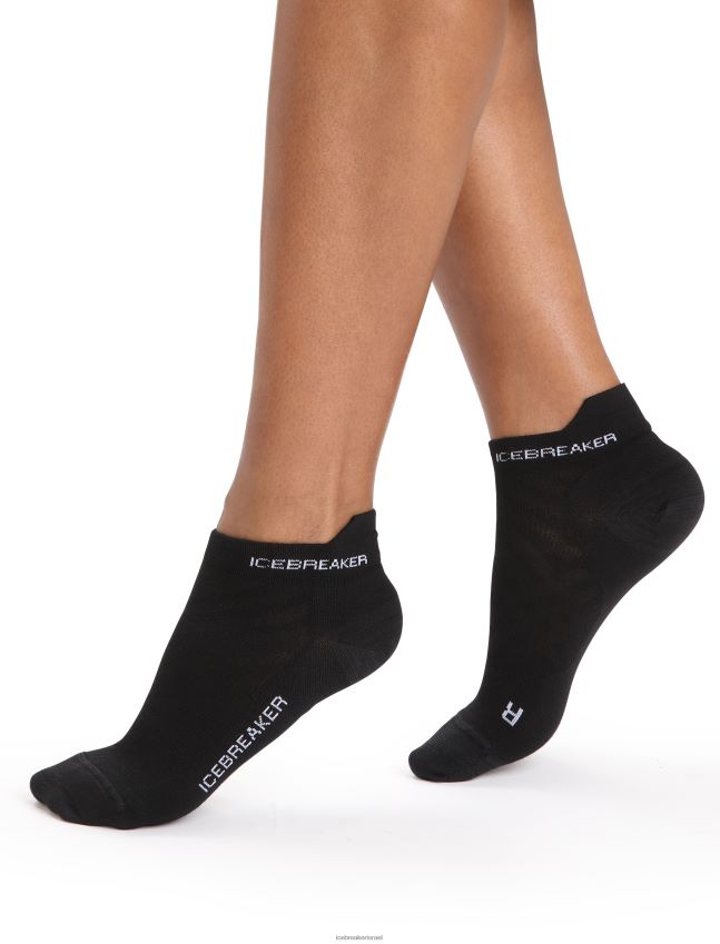 אביזרים Icebreaker מרינו run+ גרבי מיקרו קלות במיוחד שלג שחור נשים 42N8VN771