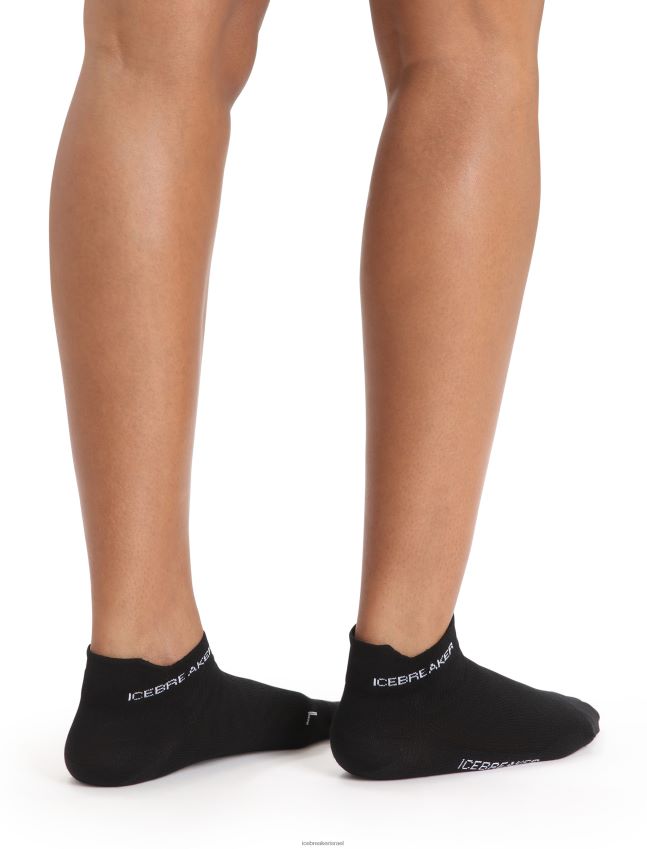 אביזרים Icebreaker מרינו run+ גרבי מיקרו קלות במיוחד שלג שחור נשים 42N8VN771