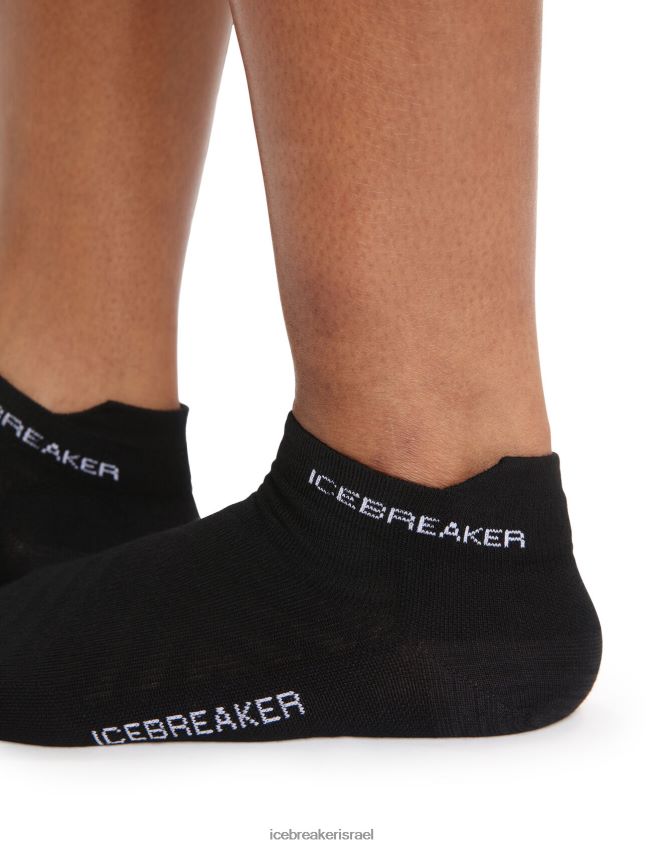 אביזרים Icebreaker מרינו run+ גרבי מיקרו קלות במיוחד שלג שחור נשים 42N8VN771