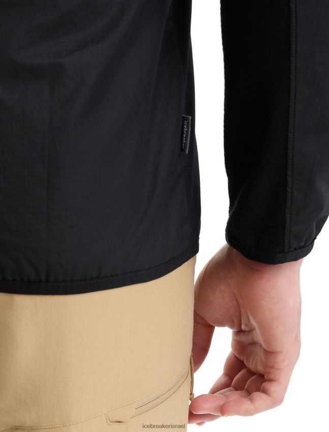 הַלבָּשָׁה Icebreaker מעיל רוח של shell+ כותנה מרינו שָׁחוֹר גברים 42N8VN237