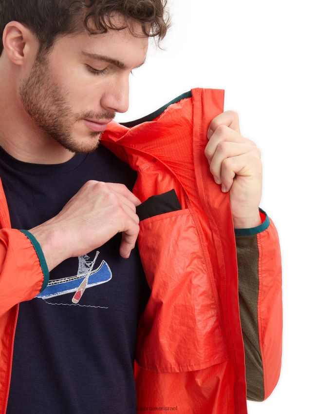 הַלבָּשָׁה Icebreaker מעיל רוח של shell+ כותנה מרינו אדמה/לודן תוסס גברים 42N8VN238