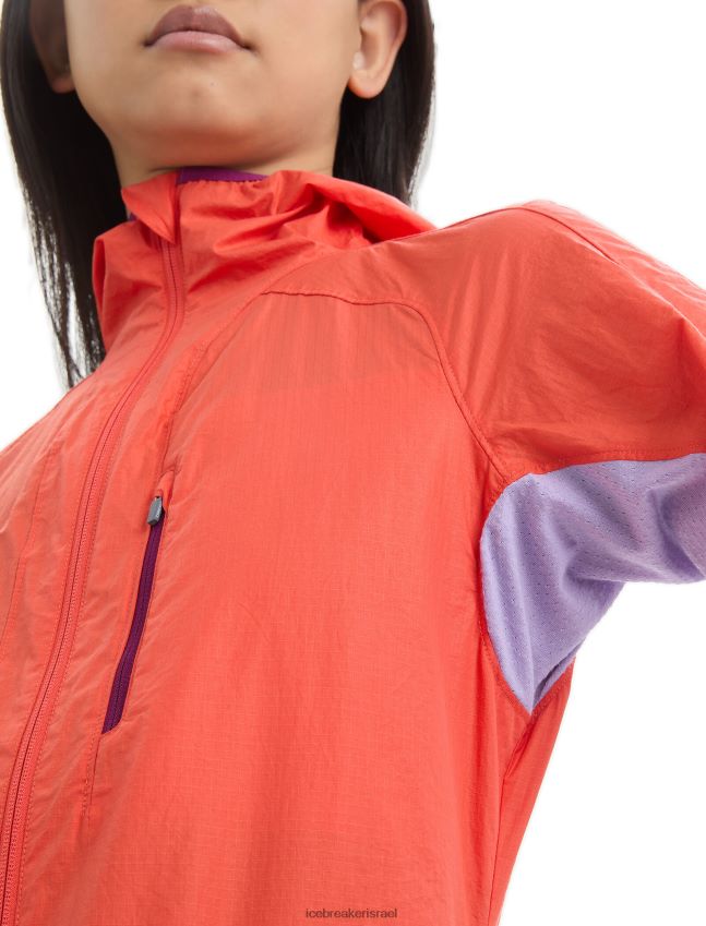 הַלבָּשָׁה Icebreaker מעיל רוח של shell+ כותנה מרינו אדמה תוססת/מבט סגול נשים 42N8VN680