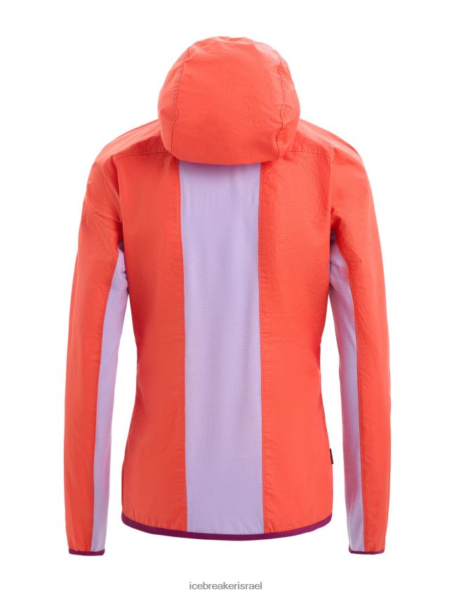 הַלבָּשָׁה Icebreaker מעיל רוח של shell+ כותנה מרינו אדמה תוססת/מבט סגול נשים 42N8VN680