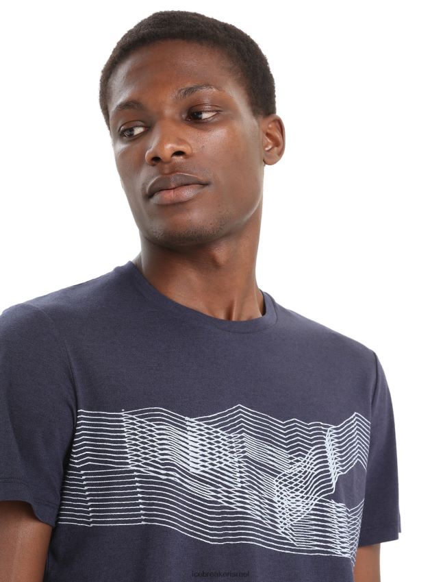 הַלבָּשָׁה Icebreaker מרינו מרכזי קלאסי חולצת טריקו עם שרוולים קצרים, st anton צי חצות גברים 42N8VN35