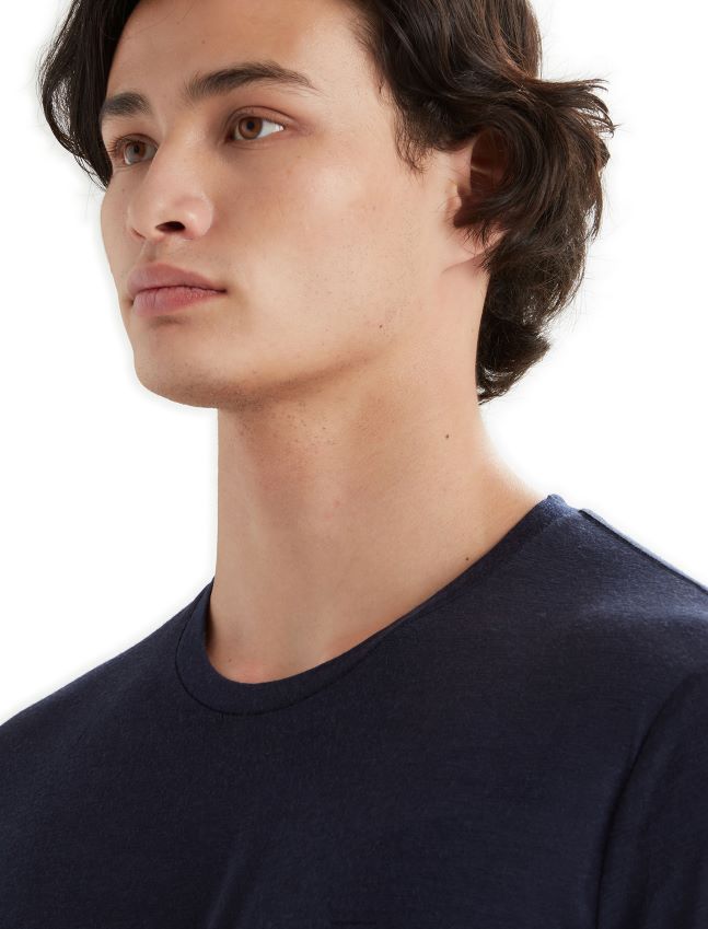 הַלבָּשָׁה Icebreaker מרינו tech lite ii חולצה עם שרוול קצר צי חצות גברים 42N8VN25