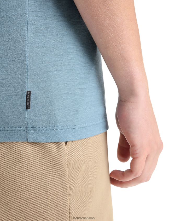 הַלבָּשָׁה Icebreaker מרינו tech lite ii חולצה עם שרוול קצר כחול אסטרלי גברים 42N8VN27