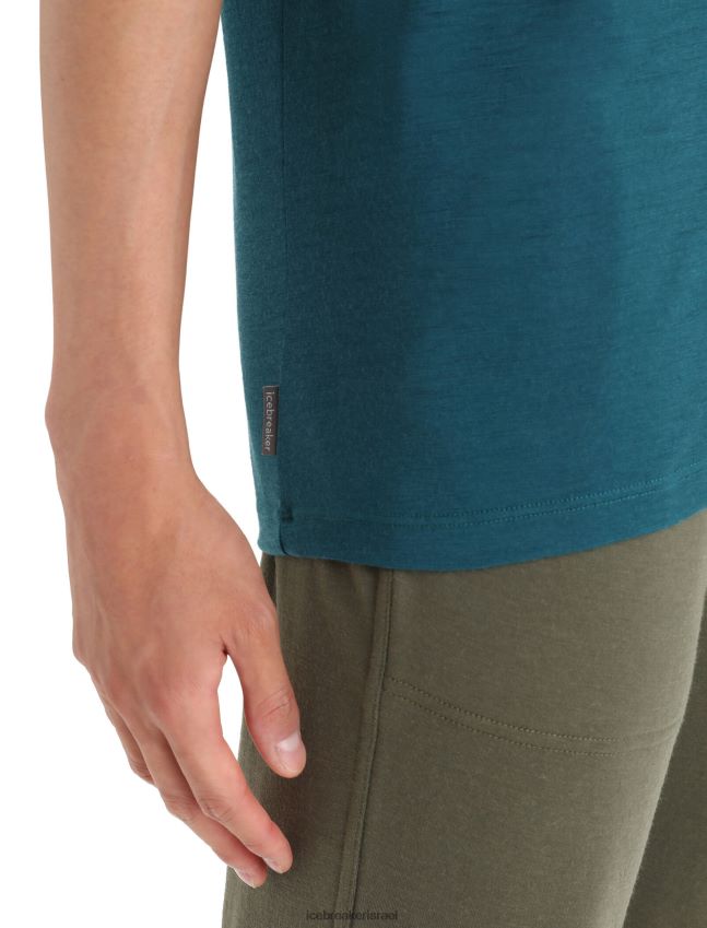 הַלבָּשָׁה Icebreaker מרינו tech lite ii חולצה עם שרוול קצר תהילה ירוקה גברים 42N8VN29