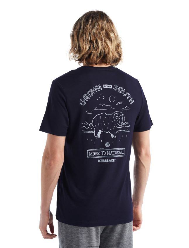 הַלבָּשָׁה Icebreaker מרינו tech lite ii חולצת טריקו עם שרוולים קצרים שגדלה בדרום צי חצות גברים 42N8VN484