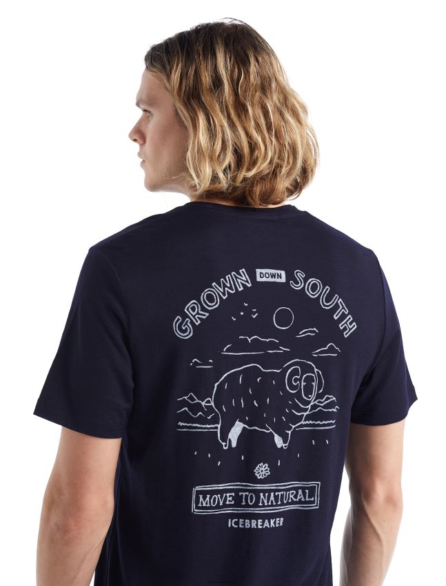 הַלבָּשָׁה Icebreaker מרינו tech lite ii חולצת טריקו עם שרוולים קצרים שגדלה בדרום צי חצות גברים 42N8VN484