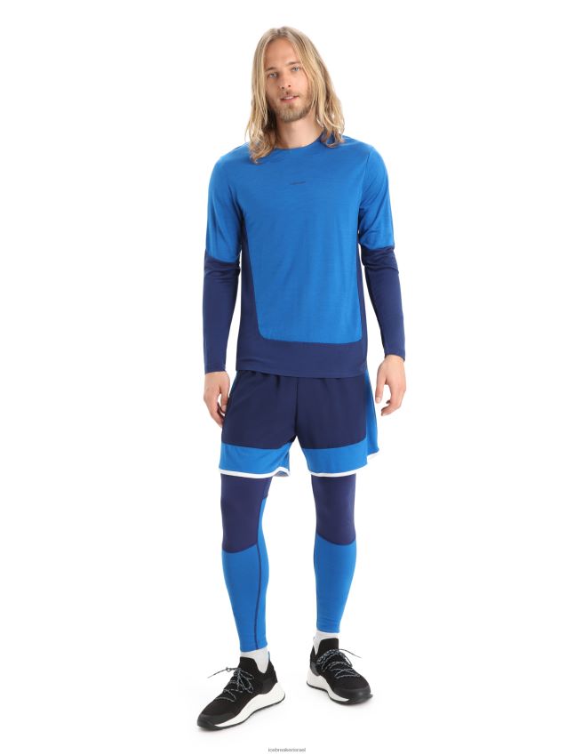 הַלבָּשָׁה Icebreaker zoneknit מרינו חולצת טריקו עם שרוולים ארוכים לזורי/צי מלכותי גברים 42N8VN200