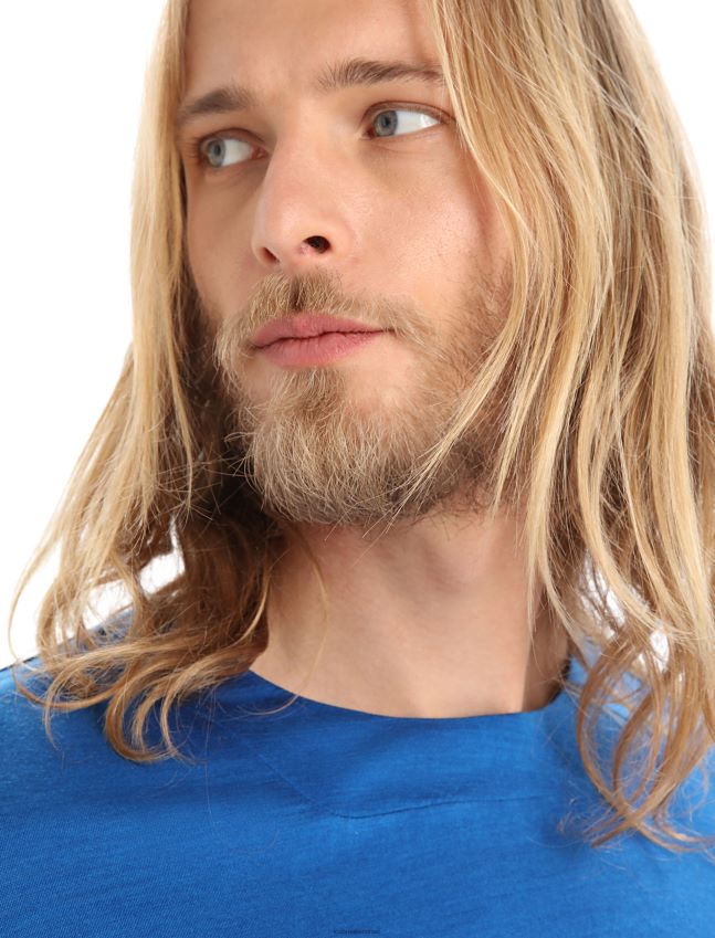 הַלבָּשָׁה Icebreaker zoneknit מרינו חולצת טריקו עם שרוולים ארוכים לזורי/צי מלכותי גברים 42N8VN200