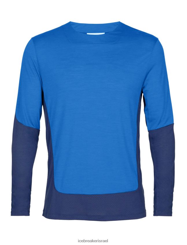 הַלבָּשָׁה Icebreaker zoneknit מרינו חולצת טריקו עם שרוולים ארוכים לזורי/צי מלכותי גברים 42N8VN200