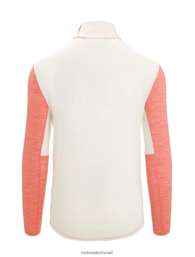 הַלבָּשָׁה Icebreaker zoneknit מרינו עם שרוול ארוך רוכסן אברש/גיר אדמה תוסס גברים 42N8VN230