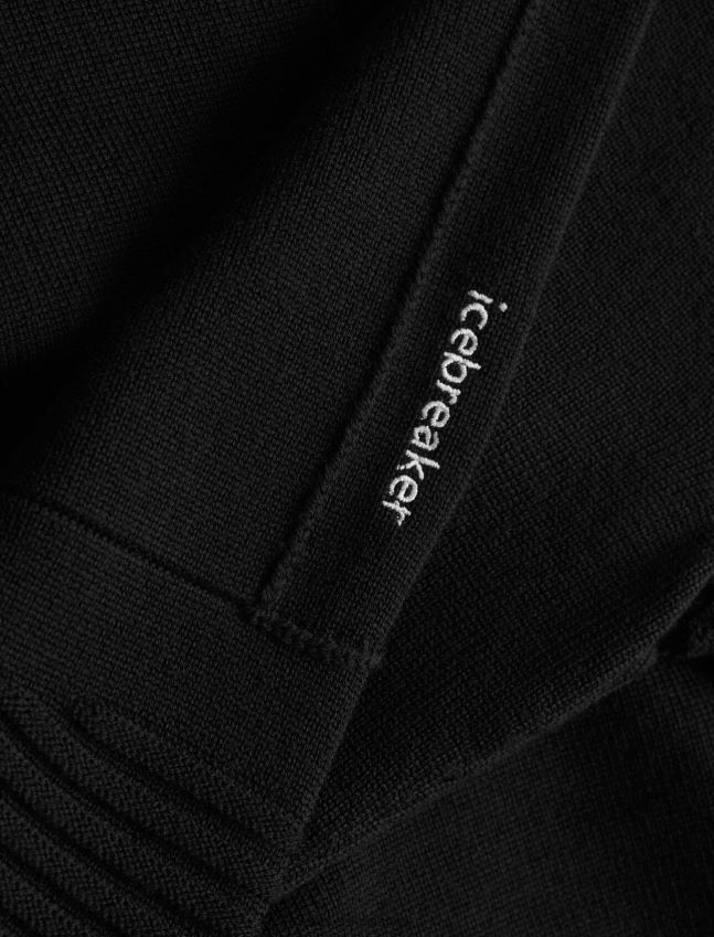 הַלבָּשָׁה Icebreaker zoneknit מרינו חצי רוכסן שרוול ארוך שָׁחוֹר גברים 42N8VN231