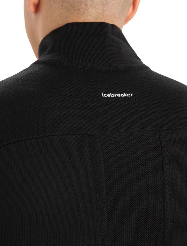 הַלבָּשָׁה Icebreaker אפוד מבודד zoneknit מרינו שָׁחוֹר גברים 42N8VN236