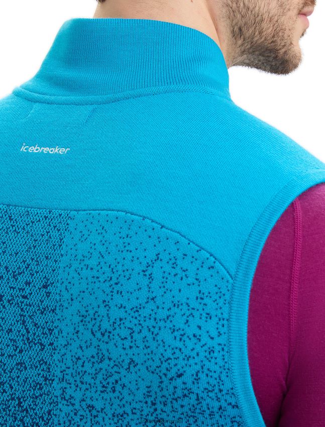 הַלבָּשָׁה Icebreaker zoneknit מרינו אפוד מבודד לעומק גיא כחול/צי מלכותי גברים 42N8VN240