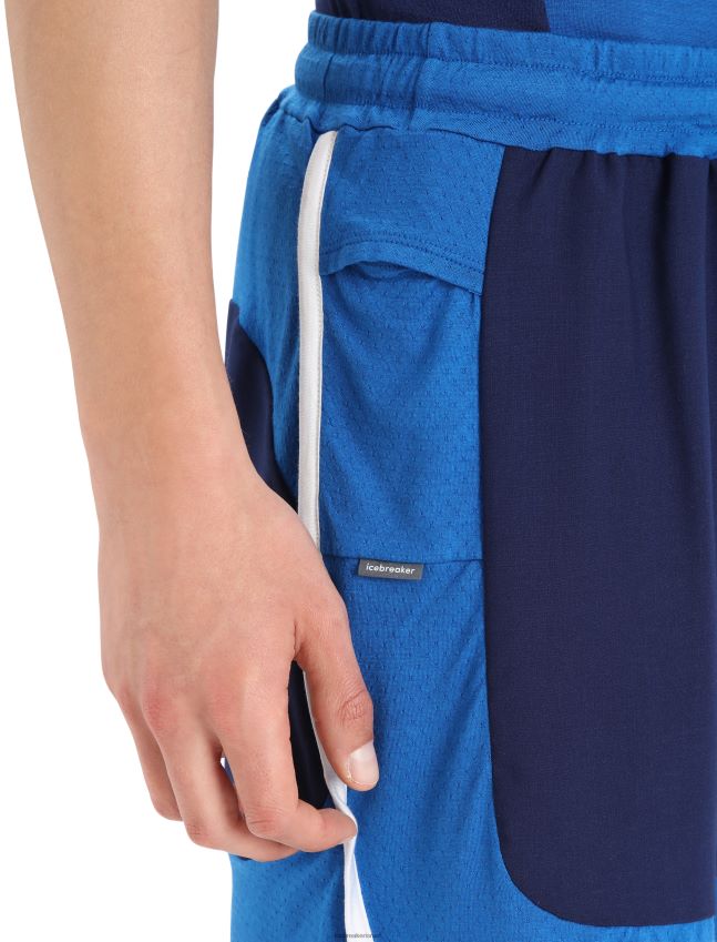 הַלבָּשָׁה Icebreaker מכנסי מרינו קצרים zoneknit חיל הים המלכותי/לזורית גברים 42N8VN399