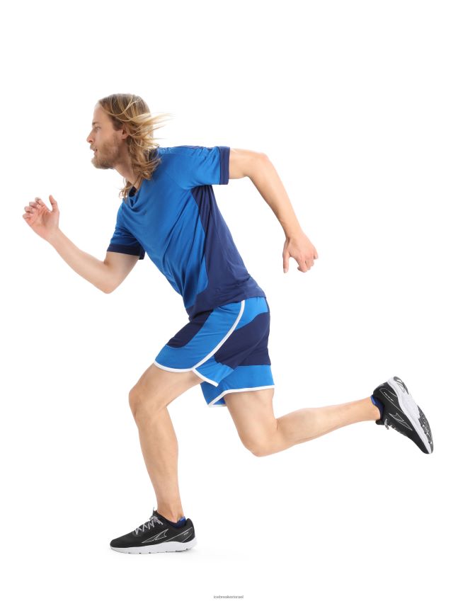 הַלבָּשָׁה Icebreaker zoneknit מרינו חולצת טריקו עם שרוולים קצרים לזורי/צי מלכותי גברים 42N8VN401