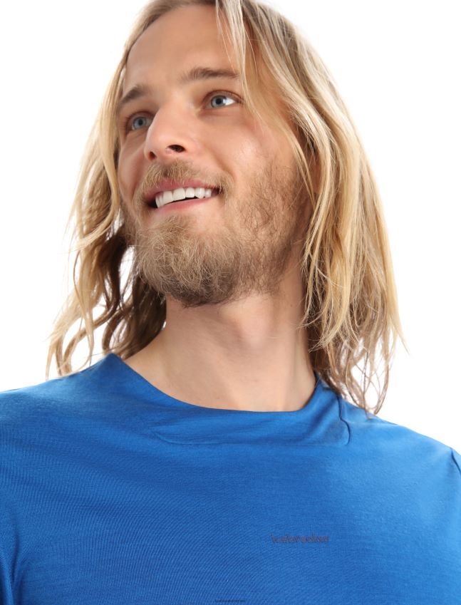 הַלבָּשָׁה Icebreaker zoneknit מרינו חולצת טריקו עם שרוולים קצרים לזורי/צי מלכותי גברים 42N8VN401