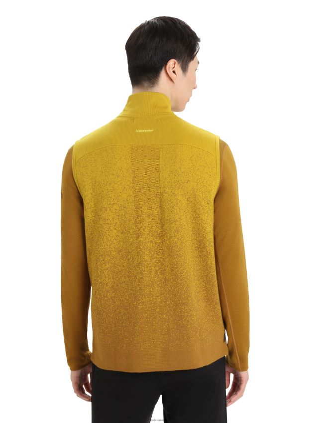 הַלבָּשָׁה Icebreaker zoneknit מרינו אפוד מבודד לעומק ציפורן/זהב שקט גברים 42N8VN406