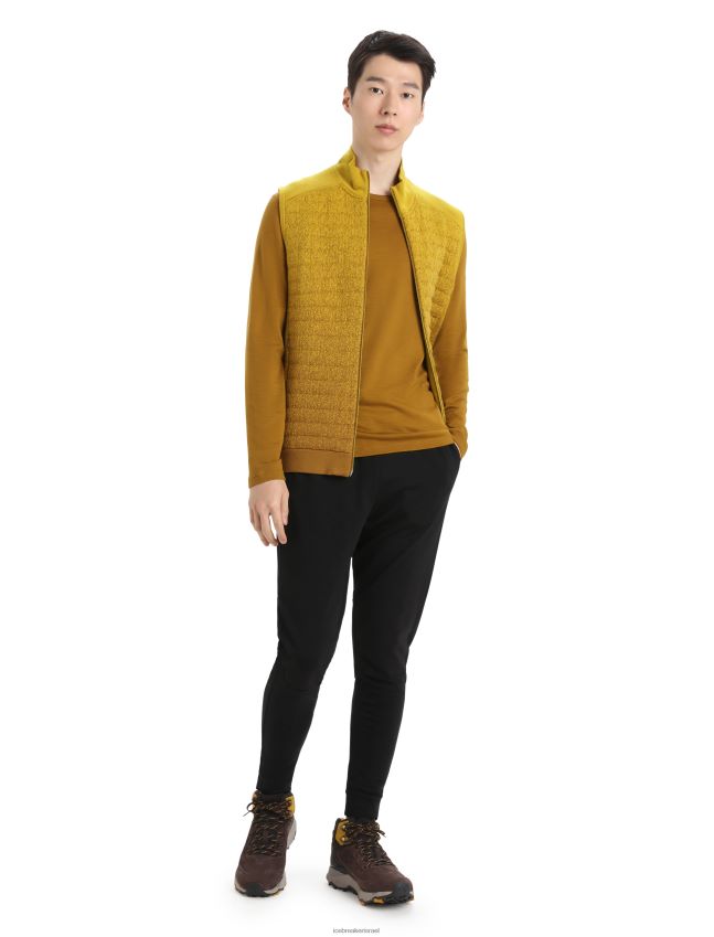 הַלבָּשָׁה Icebreaker zoneknit מרינו אפוד מבודד לעומק ציפורן/זהב שקט גברים 42N8VN406