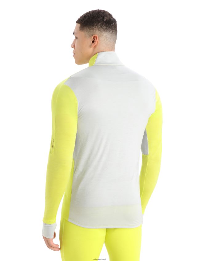 הַלבָּשָׁה Icebreaker zoneknit מרינו עם שרוול ארוך רוכסן ברק/אתר גברים 42N8VN413