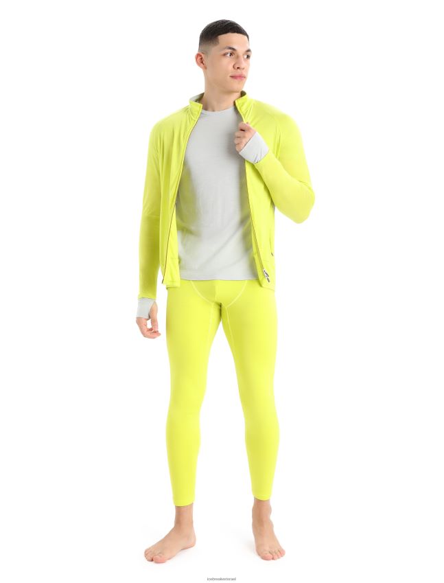 הַלבָּשָׁה Icebreaker zoneknit מרינו עם שרוול ארוך רוכסן ברק/אתר גברים 42N8VN413