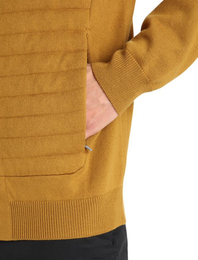 הַלבָּשָׁה Icebreaker מותג עירוני zoneknit מרינו מפציץ סריג מבודד צפורן גברים 42N8VN418