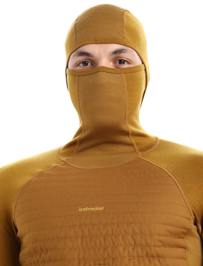 הַלבָּשָׁה Icebreaker קפוצ'ון תרמי עם שרוול ארוך מבודד zoneknit מרינו צפורן גברים 42N8VN430