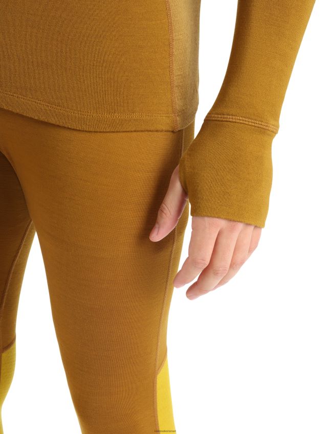 הַלבָּשָׁה Icebreaker קפוצ'ון תרמי עם שרוול ארוך מבודד zoneknit מרינו צפורן גברים 42N8VN430