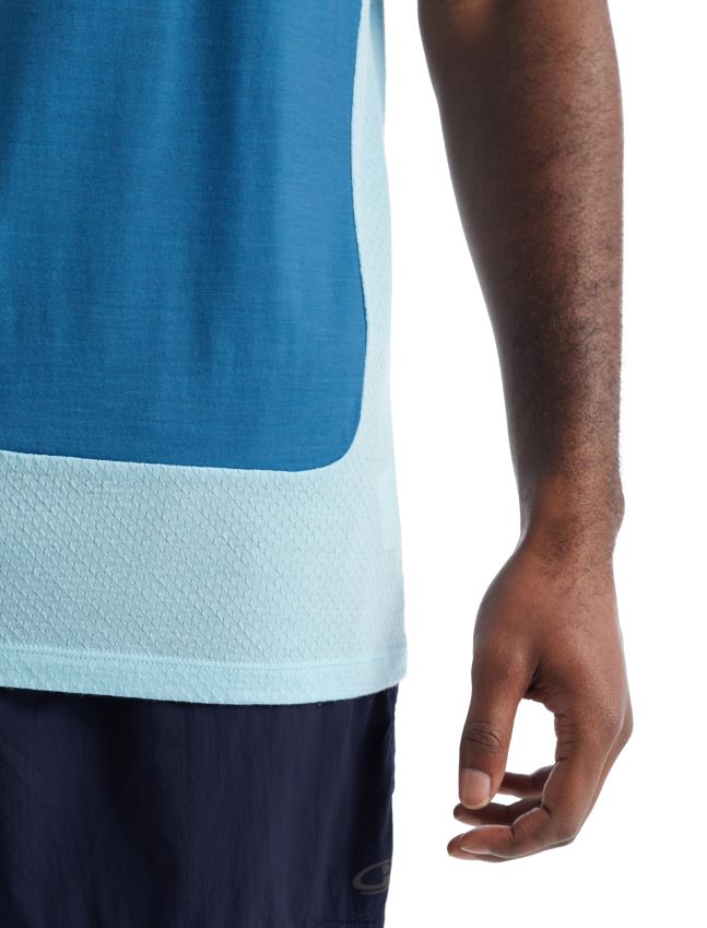 הַלבָּשָׁה Icebreaker מיכל מרינו zoneknit אזול/אובך גברים 42N8VN490