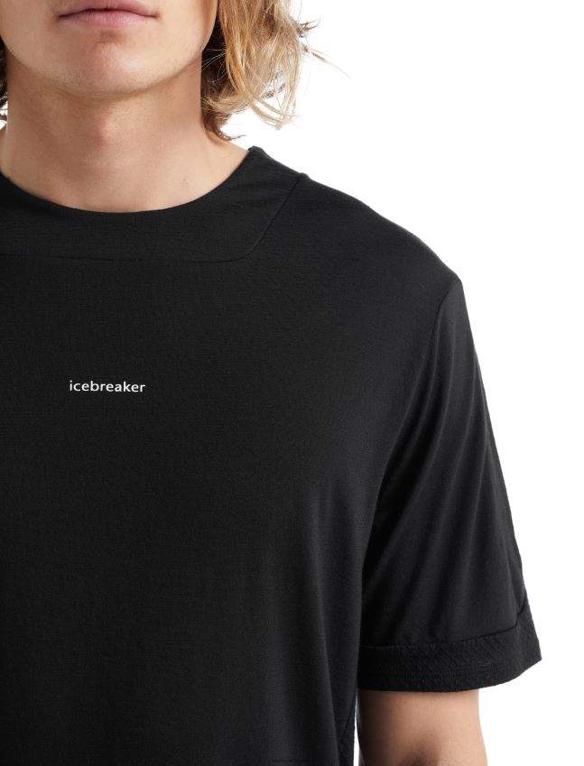 הַלבָּשָׁה Icebreaker zoneknit מרינו חולצת טריקו עם שרוולים קצרים שָׁחוֹר גברים 42N8VN498