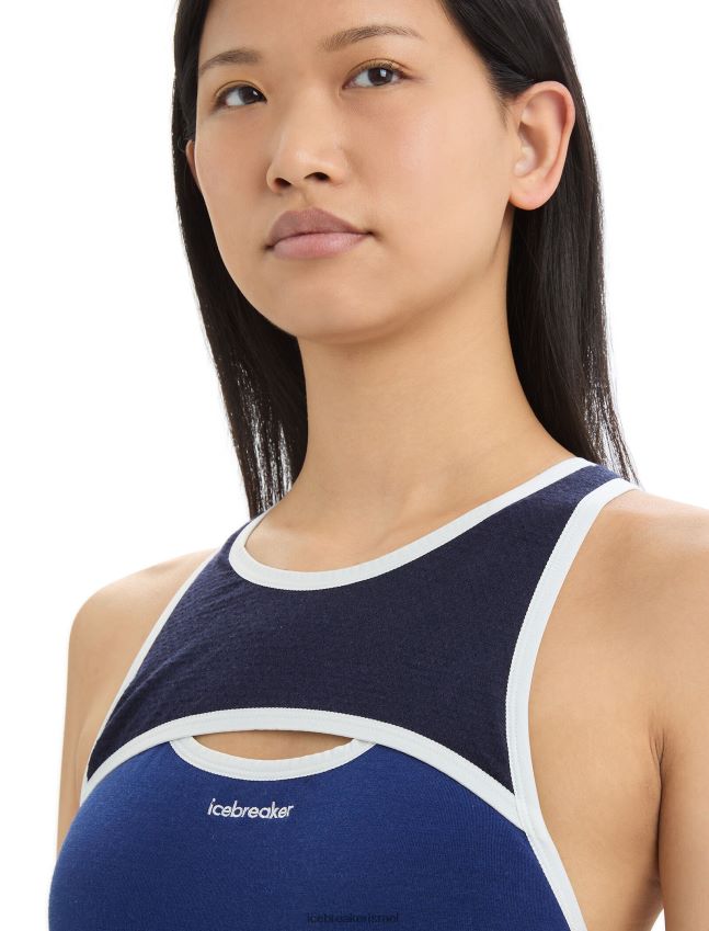 הַלבָּשָׁה Icebreaker חזיית ספורט zoneknit מרינו חיל הים המלכותי/צי חצות נשים 42N8VN542