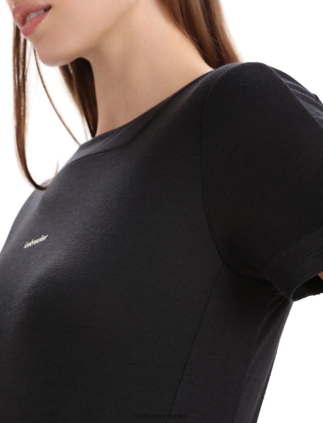 הַלבָּשָׁה Icebreaker zoneknit מרינו חולצת טריקו עם שרוולים קצרים שָׁחוֹר נשים 42N8VN657