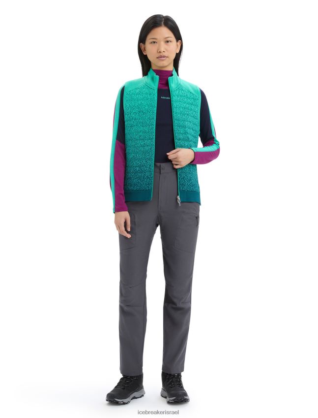 הַלבָּשָׁה Icebreaker zoneknit מרינו אפוד מבודד לעומק תהילה רעננה/ירוקה נשים 42N8VN682