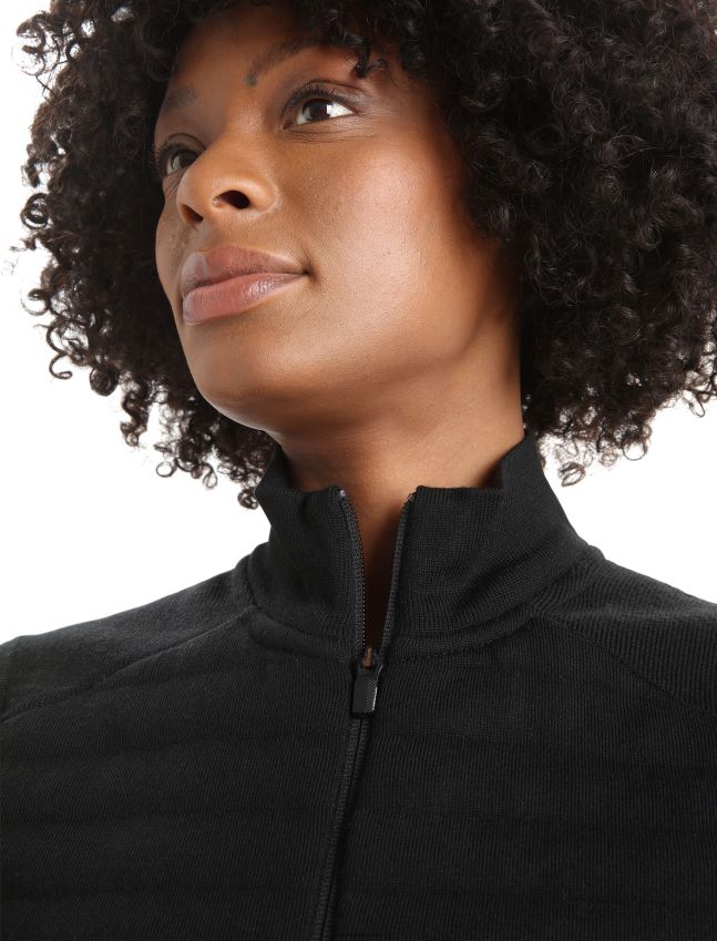 הַלבָּשָׁה Icebreaker אפוד מבודד zoneknit מרינו שָׁחוֹר נשים 42N8VN684