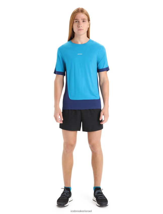 הַלבָּשָׁה Icebreaker zoneknit מרינו חולצת טריקו עם שרוולים קצרים גיא כחול/צי מלכותי גברים 42N8VN71
