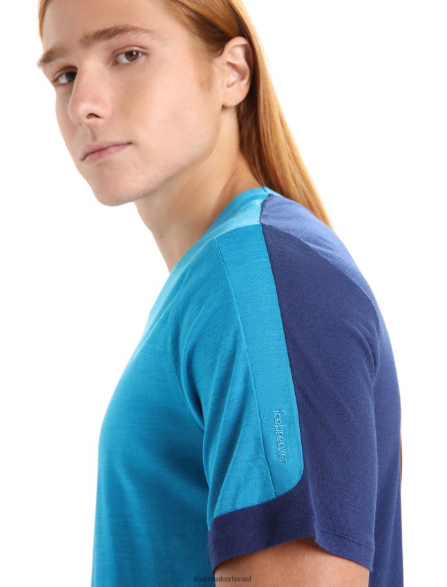 הַלבָּשָׁה Icebreaker zoneknit מרינו חולצת טריקו עם שרוולים קצרים גיא כחול/צי מלכותי גברים 42N8VN71