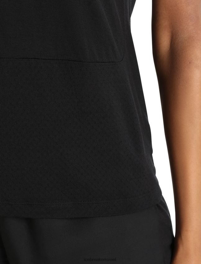 הַלבָּשָׁה Icebreaker zoneknit מרינו חולצת טריקו עם שרוולים קצרים שָׁחוֹר נשים 42N8VN798