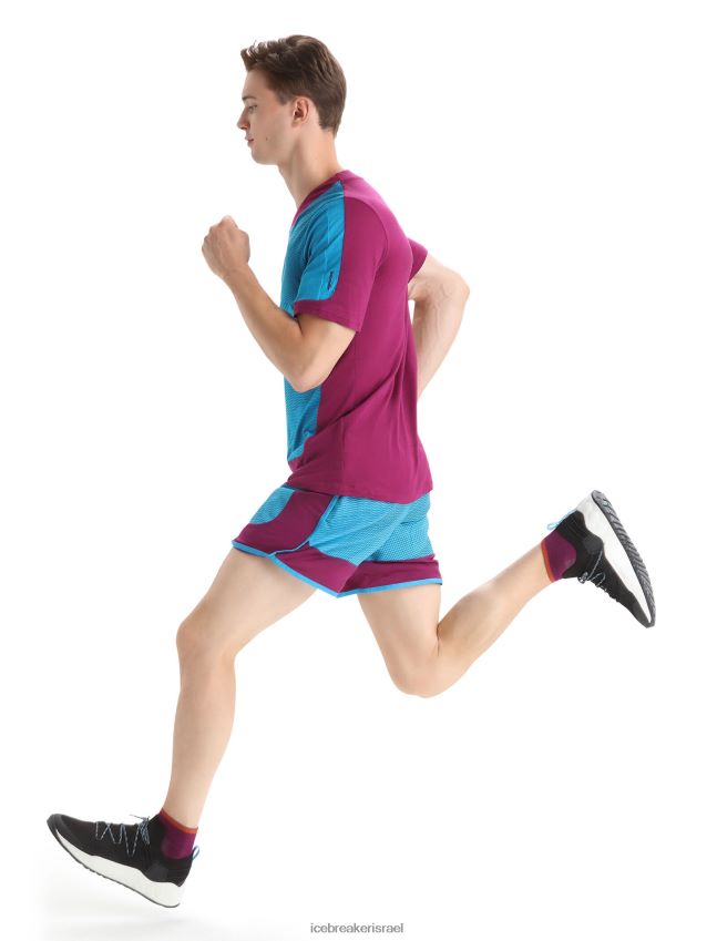 הַלבָּשָׁה Icebreaker zoneknit מרינו שרוולים קצרים חולצת טריקו גיאודטית geo blue/go ברי גברים 42N8VN63